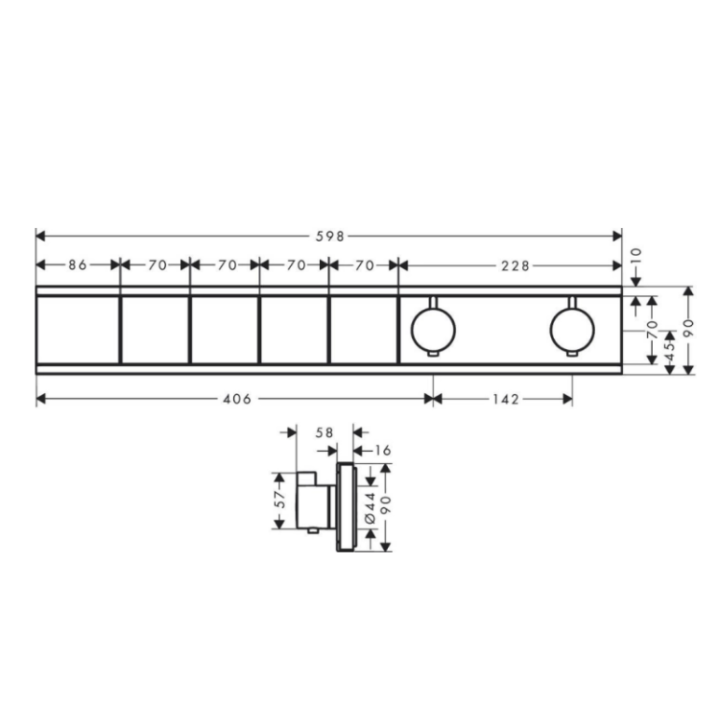 Hansgrohe 15382990: смеситель термостатический Gold