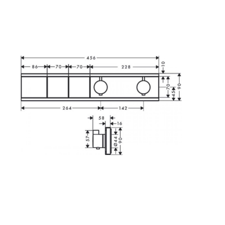Hansgrohe 15380340 термостат RainSelect для душа