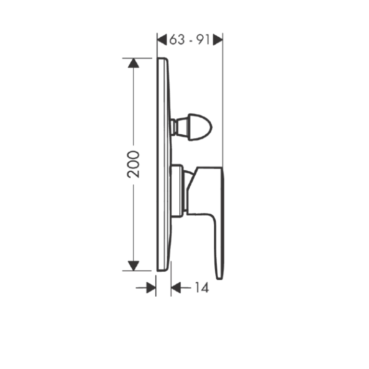 Hansgrohe 71449670 смеситель для душа скрытый