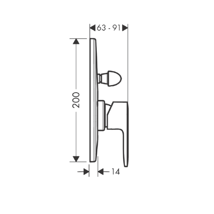 Hansgrohe 71449000 смеситель для душа скрытый