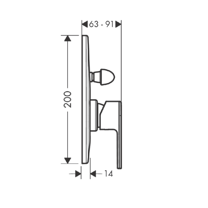 Hansgrohe 71458000 душевой смеситель скрытый монтаж
