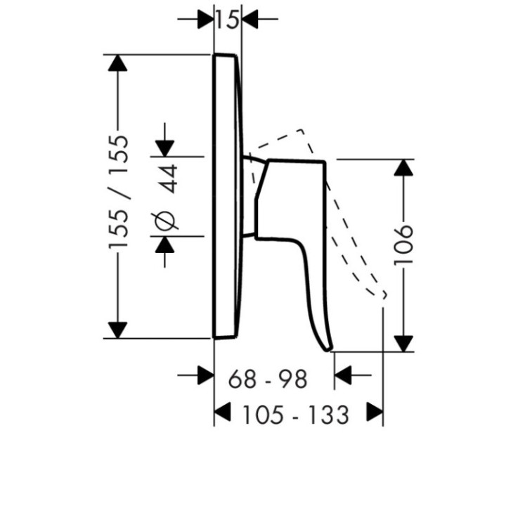 Hansgrohe 31456000 смеситель скрытый для душа