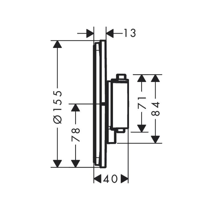 Hansgrohe 15553000 смеситель термостат для душа