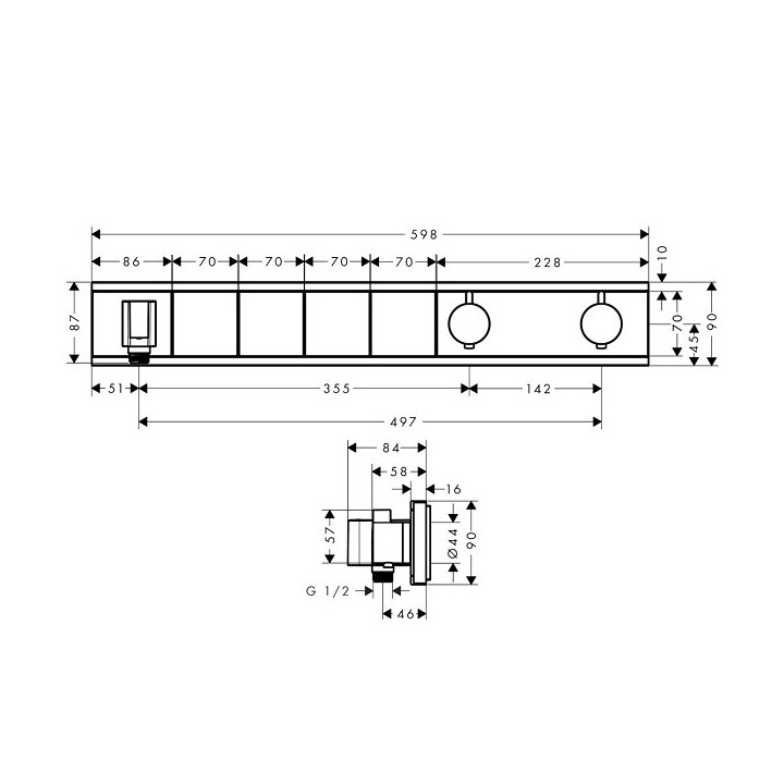 Hansgrohe 15357600 смеситель RainSelect, душ