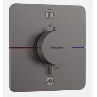 Hansgrohe ShowerSelect Comfort Q Смеситель термостатический для душа на 2 потребителя Brushed Black Chrome