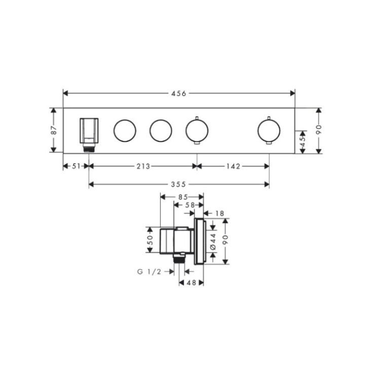 Axor 18355990 термостатический смеситель Gold