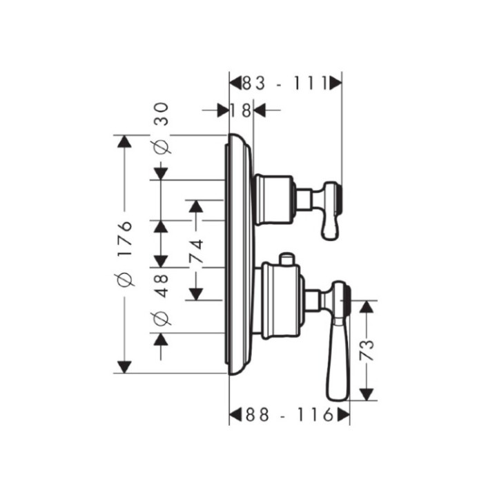 Axor 16821990 термостатический смеситель Gold