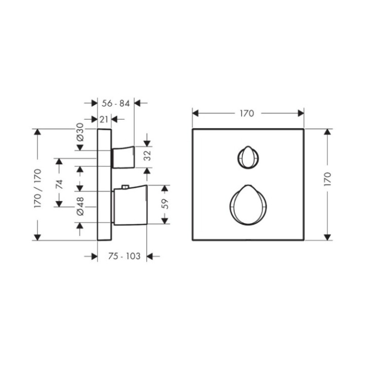 Axor 12716330 смеситель термостатический Black Chrome