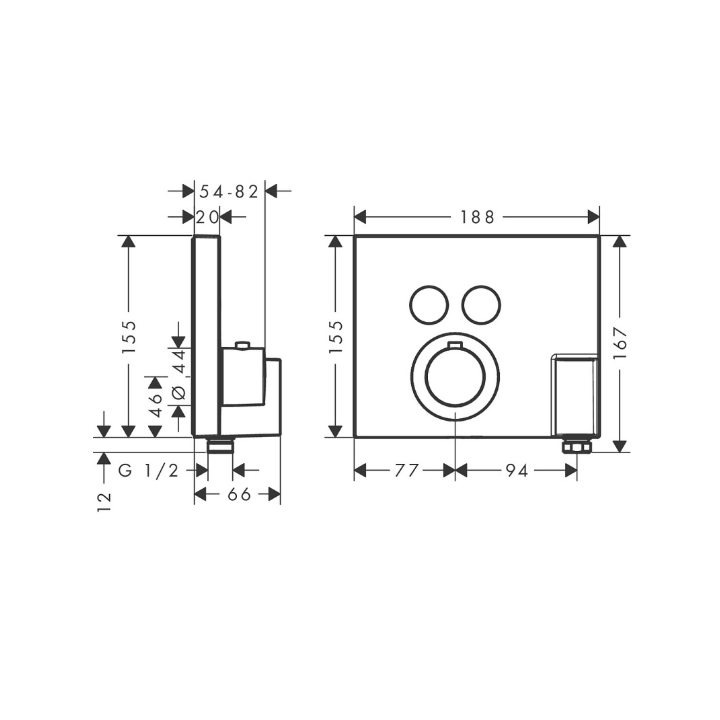 Axor 36712330 смеситель термостатический скрытый