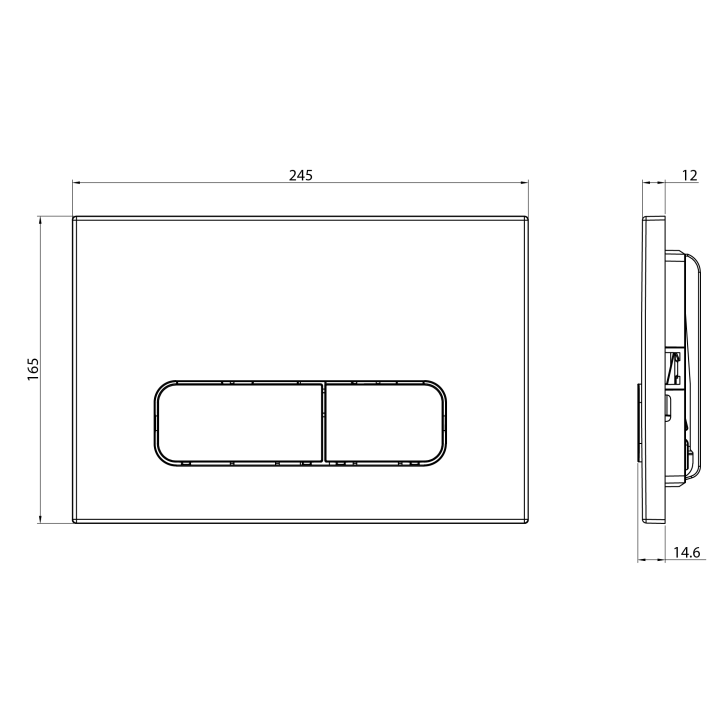 Клавиша смыва Charus Elegia серый - купить в Трилит, FP.320.GRP.01
