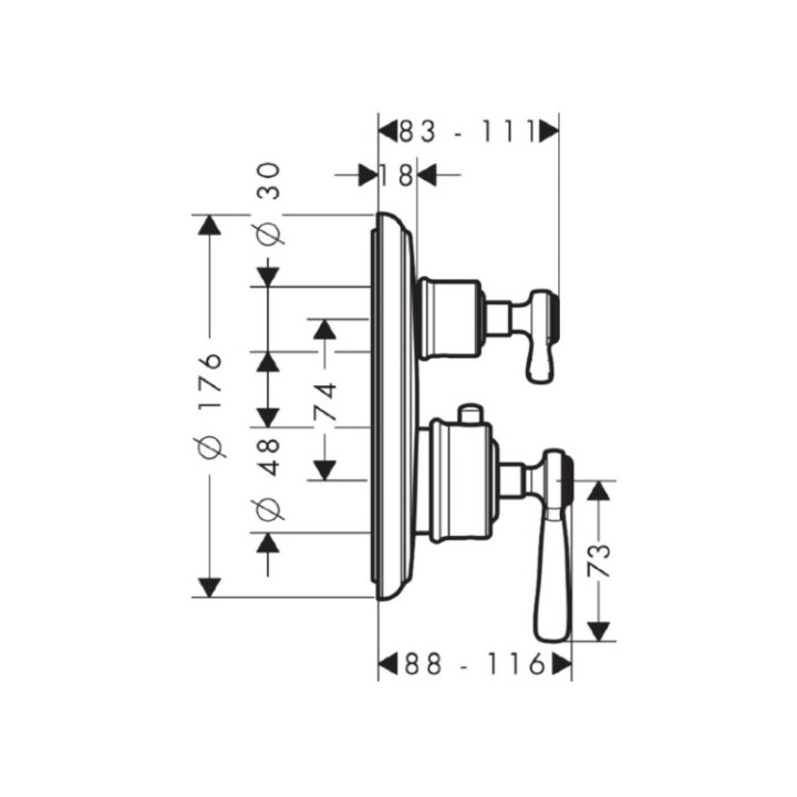 Axor 16821340 Смеситель термостат. для душа