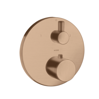 AXOR Uno Смеситель термостатический для душа на 2 потребителя золото красное брашированное/шлифованное