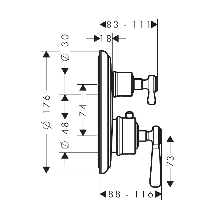 Axor 16821950 термостатический смеситель – душ