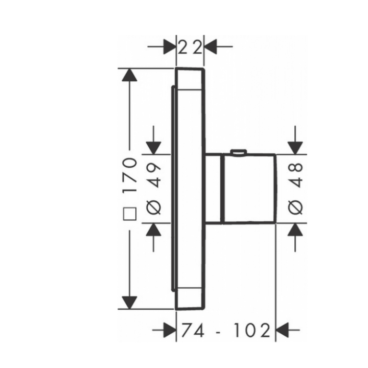 Axor 36711340 термостатический смеситель для душа