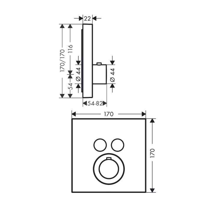 Axor 36715300 термостатический смеситель для душа
