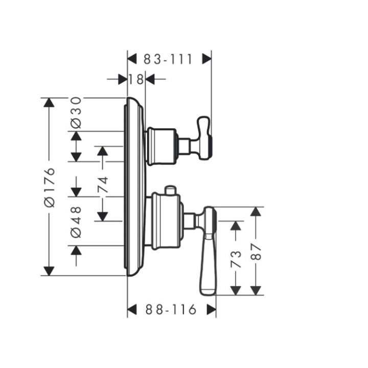 Axor 16801950 смеситель скрытый монтаж Copper