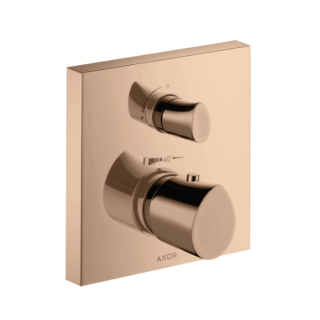 AXOR Starck Organic Смеситель термостатический для душа на 2 потребителя золото красное полированное