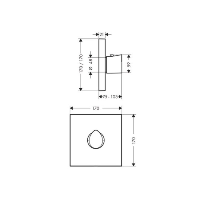Axor 12716300 термосмеситель для душа, золото