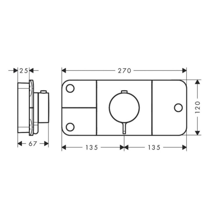 Axor 45713800 смеситель термостатический Steel