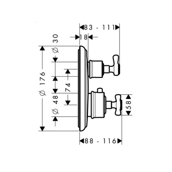 Axor 16800000 термостатический смеситель Montreux