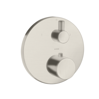 AXOR Uno Смеситель термостатический для душа на 2 потребителя Steel