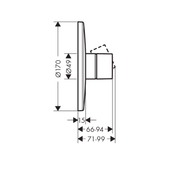 Axor 45605820 смеситель для душа, скрытый никель