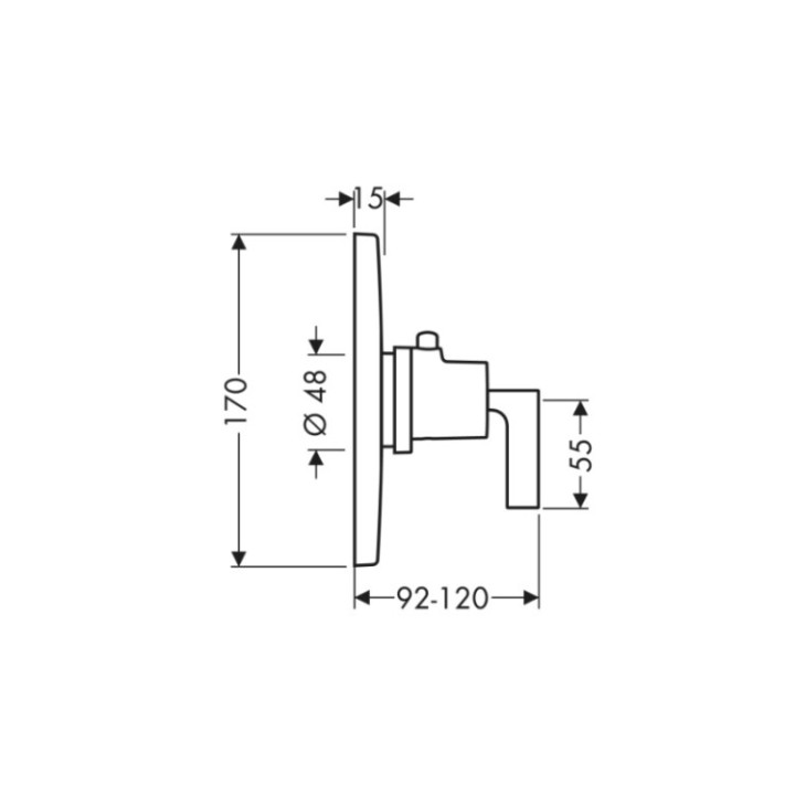 Axor 39711330 термостатический смеситель для душа