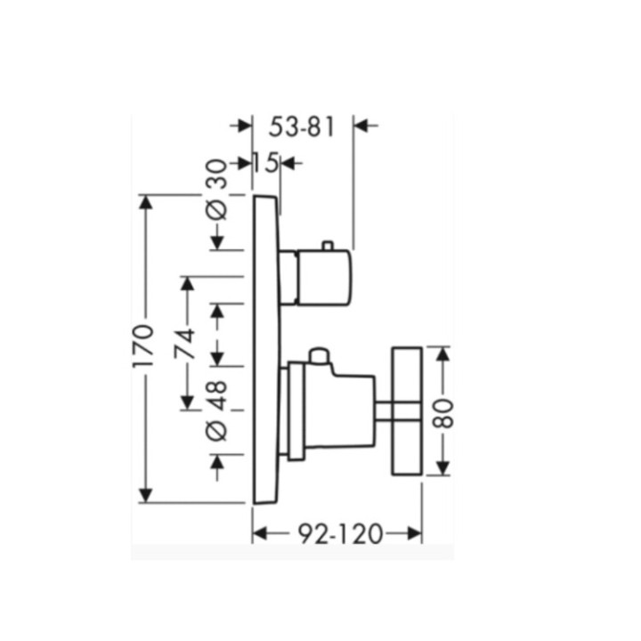 Axor 39725310 смеситель-термостат для душа