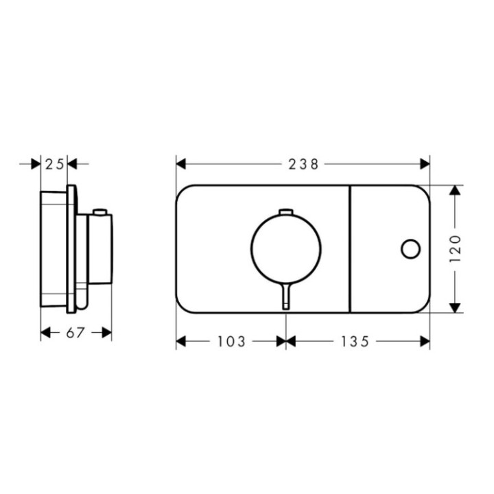 Axor 45711310 смеситель душа, скрытый монтаж