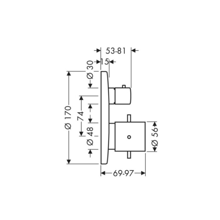 Axor 10720990 термостат Gold скрытый монтаж
