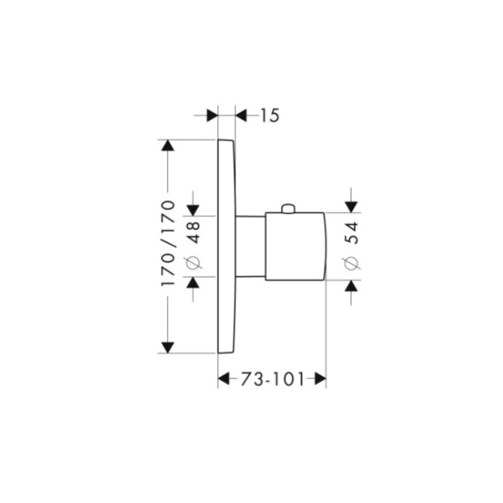 Axor 34716800 смеситель термостатический скрытый