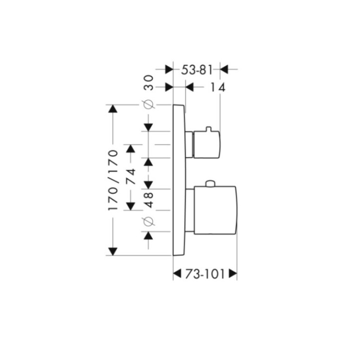 Axor 34705990 смеситель термостатический Gold