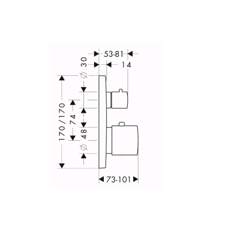 Axor 34725140 термостатический смеситель Brushed bronze
