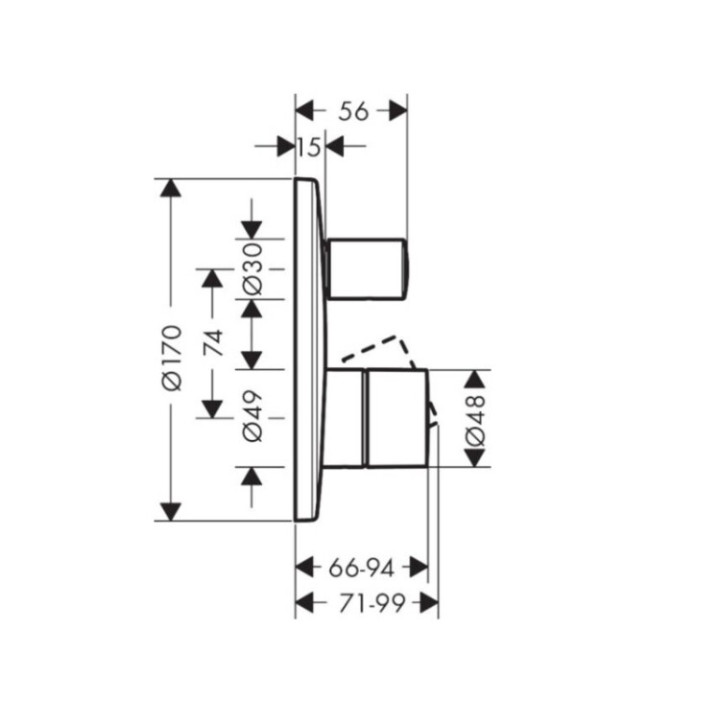 Axor 45405310 смеситель для душа скрытый монтаж