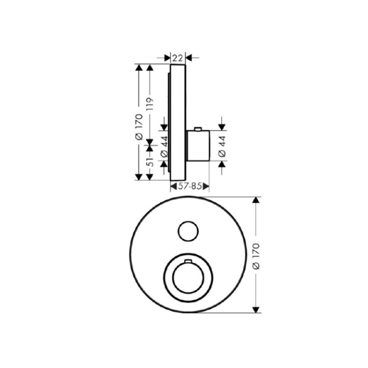Axor 36722140 смеситель для душа Brushed bronze