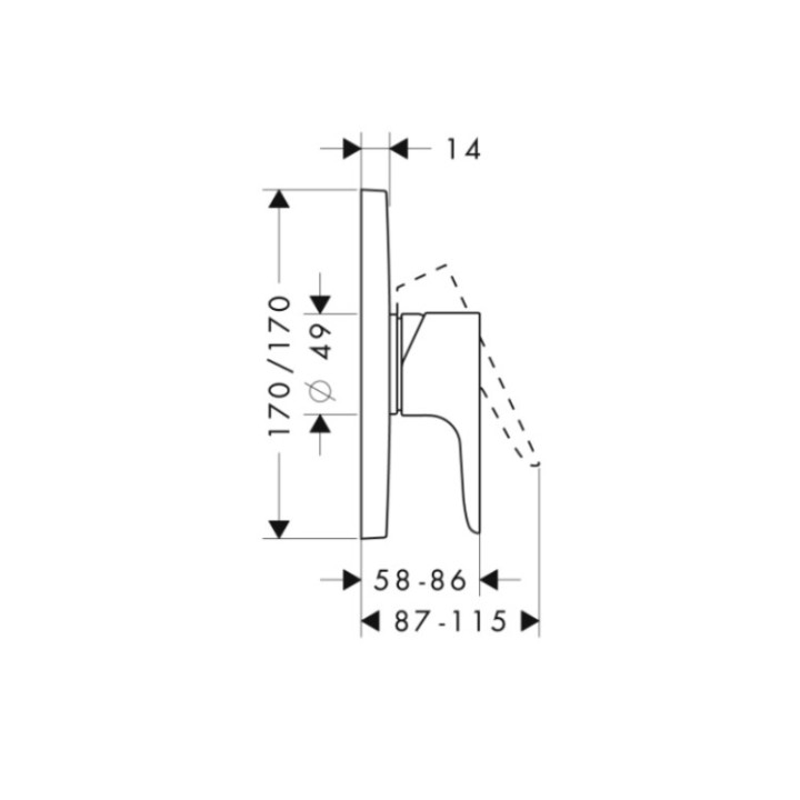 Axor 34625250 смеситель скрытый монтаж Brushed Gold
