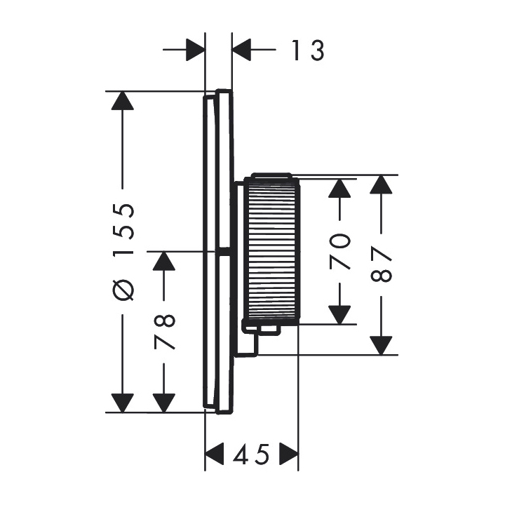 Axor 36750340 смеситель для душа, термостат