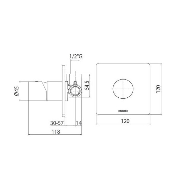 Bossini Z00008.030 смеситель для душа Oki