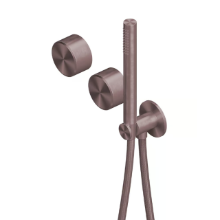 Quadro design Stereo Смеситель для душа на 2 потребителя Rose Gold, Oro Rosa, Pink Gold