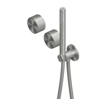 Quadro design Stereo Смеситель для душа на 2 потребителя Steel Brushed, Inox