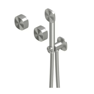 Quadro design Super Смеситель для душа на 2 потребителя Steel Brushed, Inox