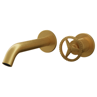 Remer Rubinetterie Chrono Смеситель для раковины золото брашированное