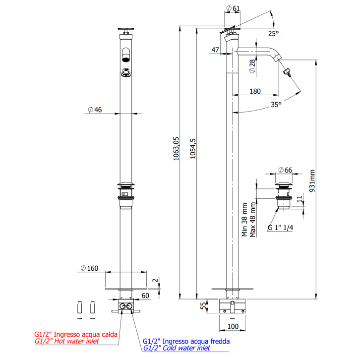 Remer CH18NO смеситель скрытый для раковины