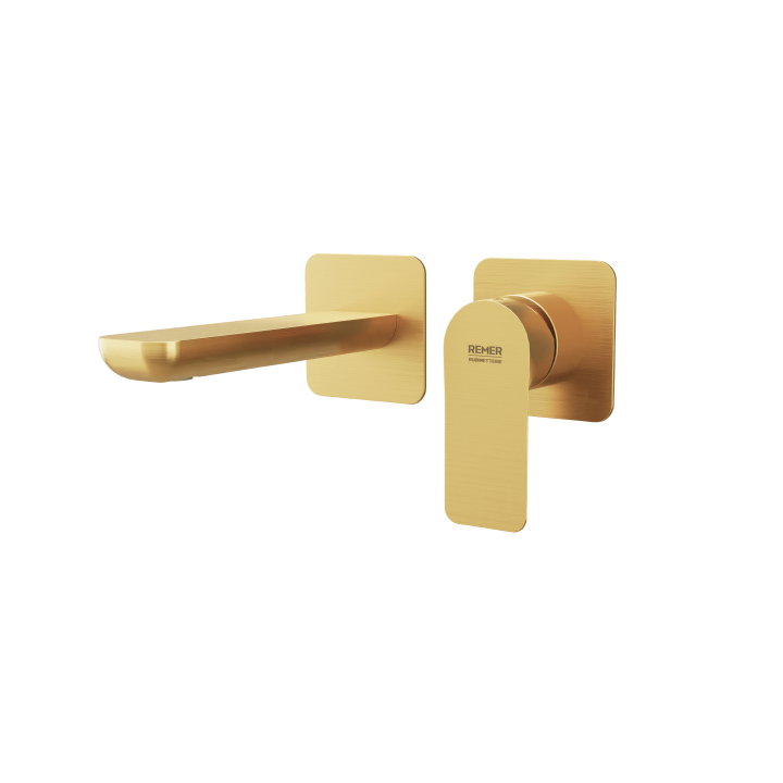 Remer I15PBG смеситель раковина 18 см золото брашированное