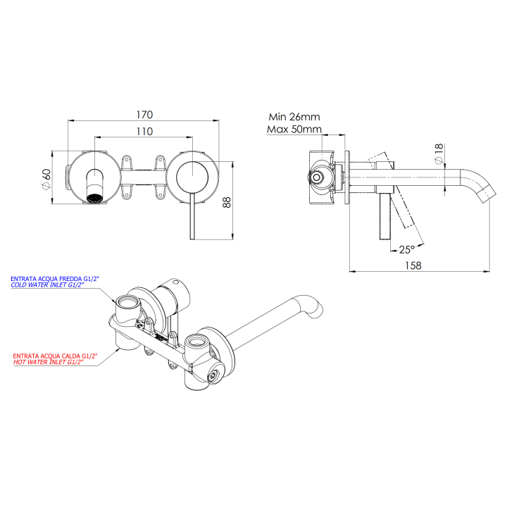 Remer MC15PRP смеситель для раковины медь браш