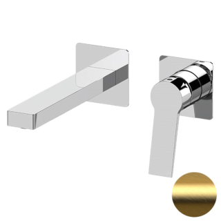 Remer Rubinetterie Slash & Dot Смеситель для раковины золото брашированное