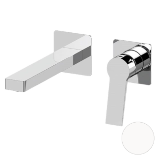 Remer Rubinetterie Slash & Dot Смеситель для раковины белый матовый