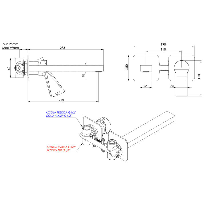 Remer SL15PLBG смеситель скрытый монтаж, золото