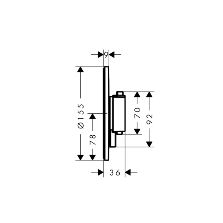Hansgrohe 33715000 термостат для душа скрытый