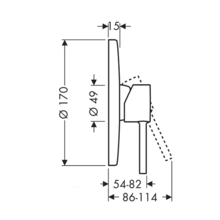 Axor 10616310 смеситель для душа скрытый монтаж